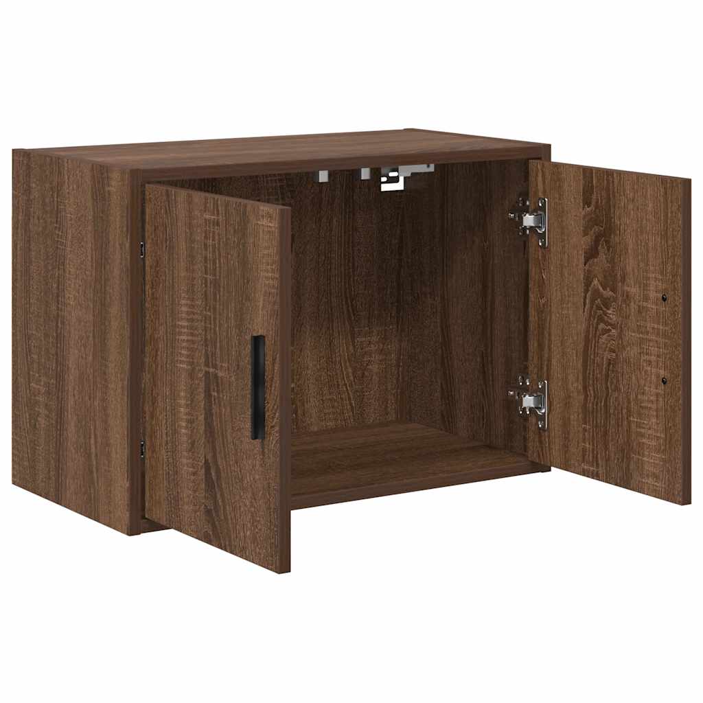 Garage Wall Cabinet Brown Oak Look Wood Material