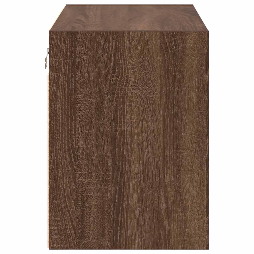 Garage Wall Cabinet Brown Oak Look Wood Material