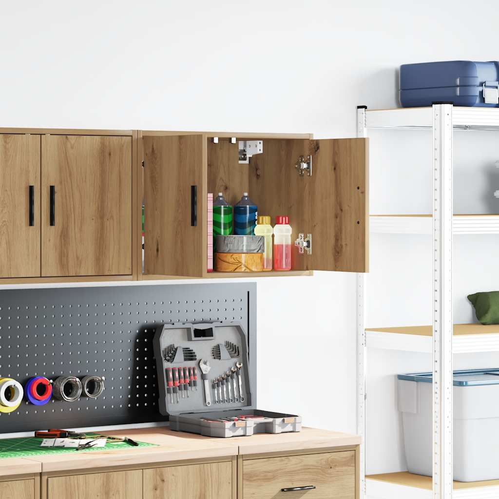 Garage wall cabinet Artisan oak wood material