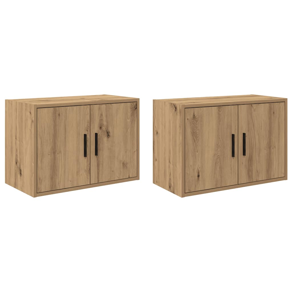 Garage wall cabinets 2 pcs. Artisan oak wood material