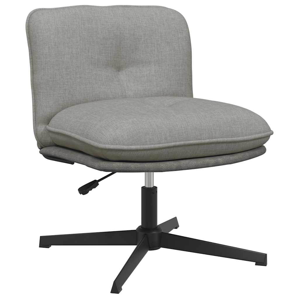 Office Chair Swivel Light Gray Fabric