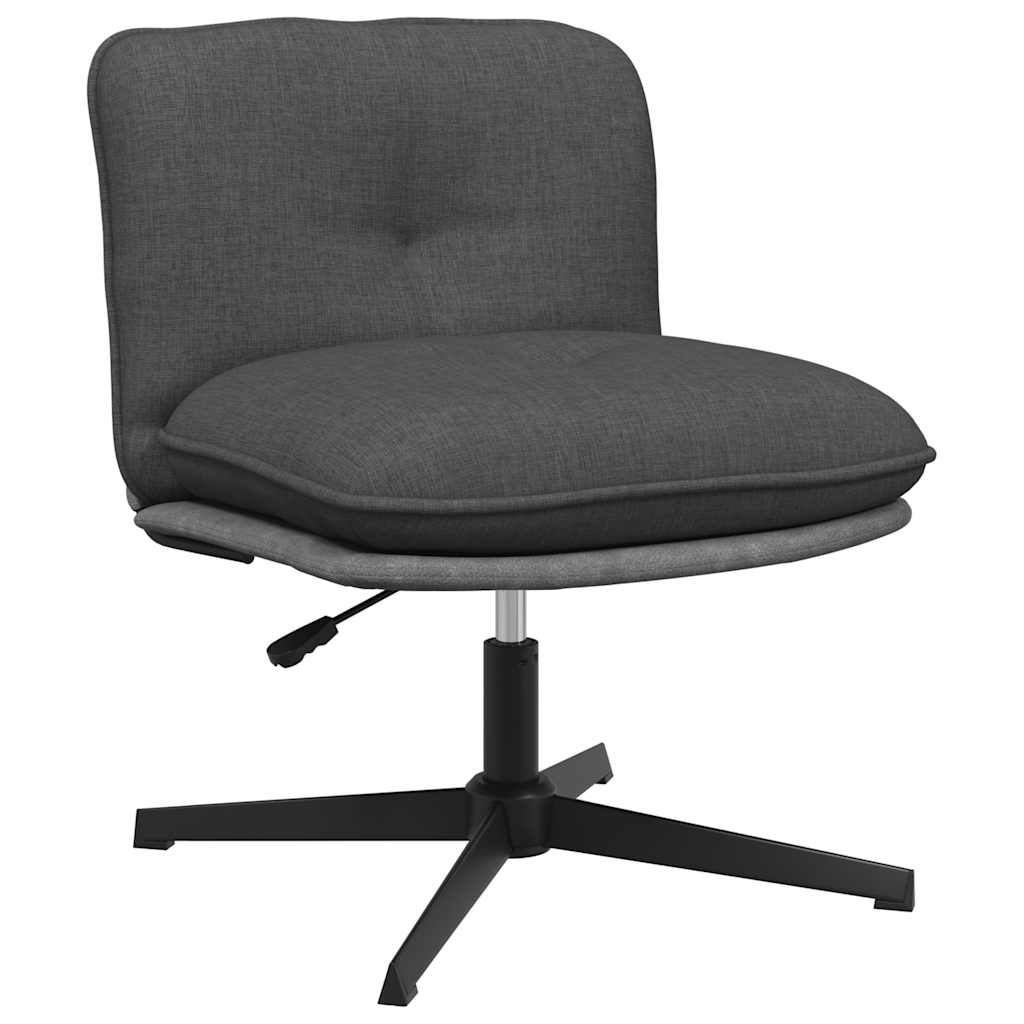 Office Chair Swivel Dark Gray Fabric