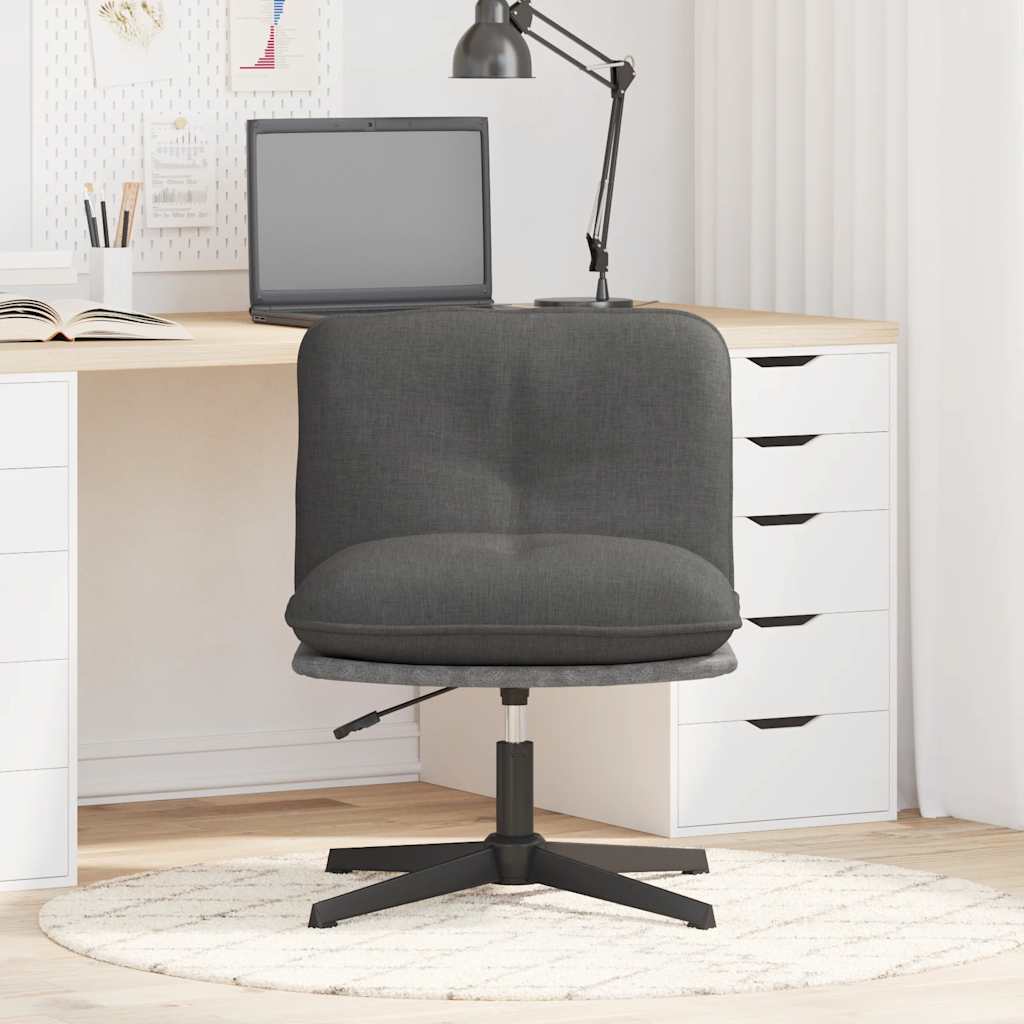 Office Chair Swivel Dark Gray Fabric