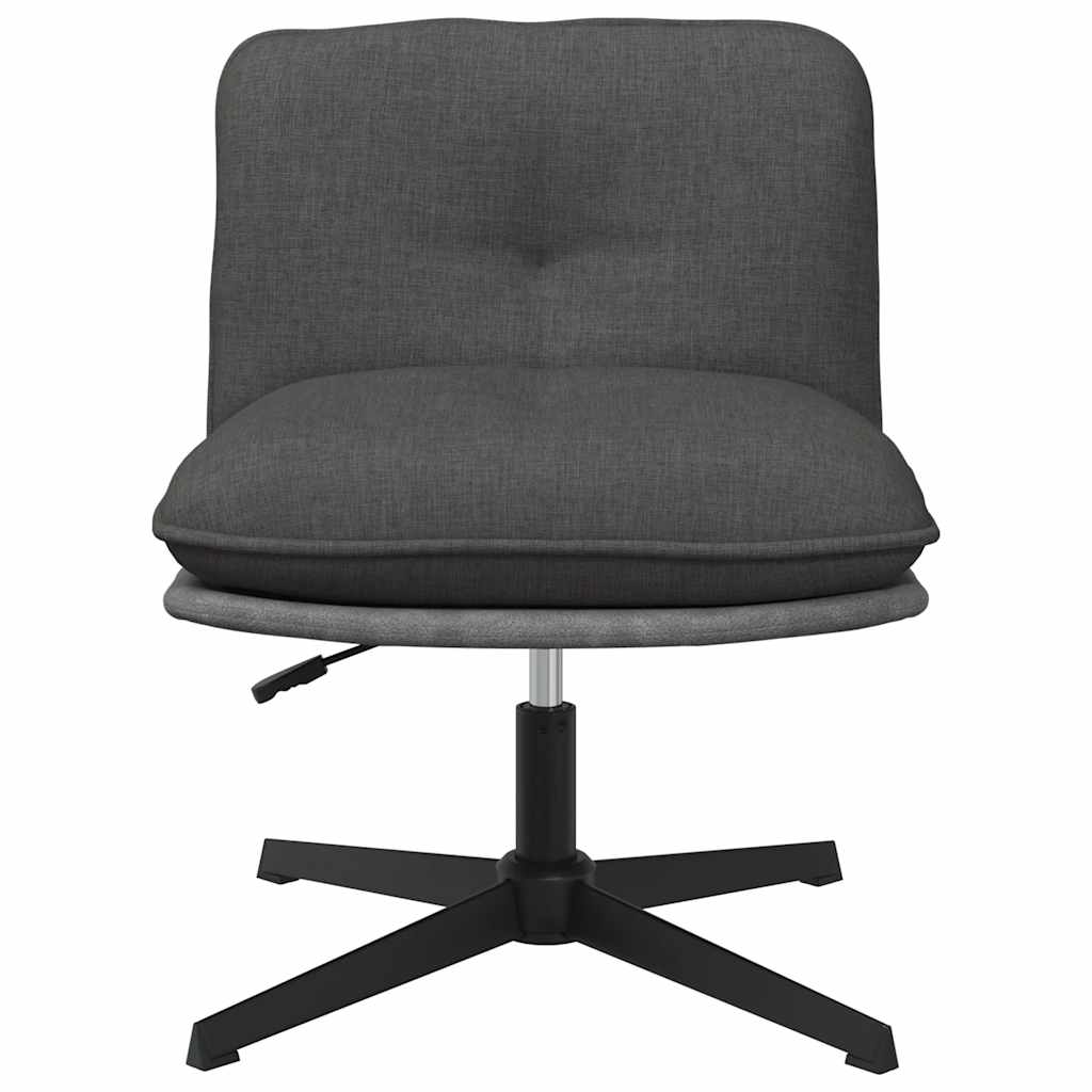 Office Chair Swivel Dark Gray Fabric