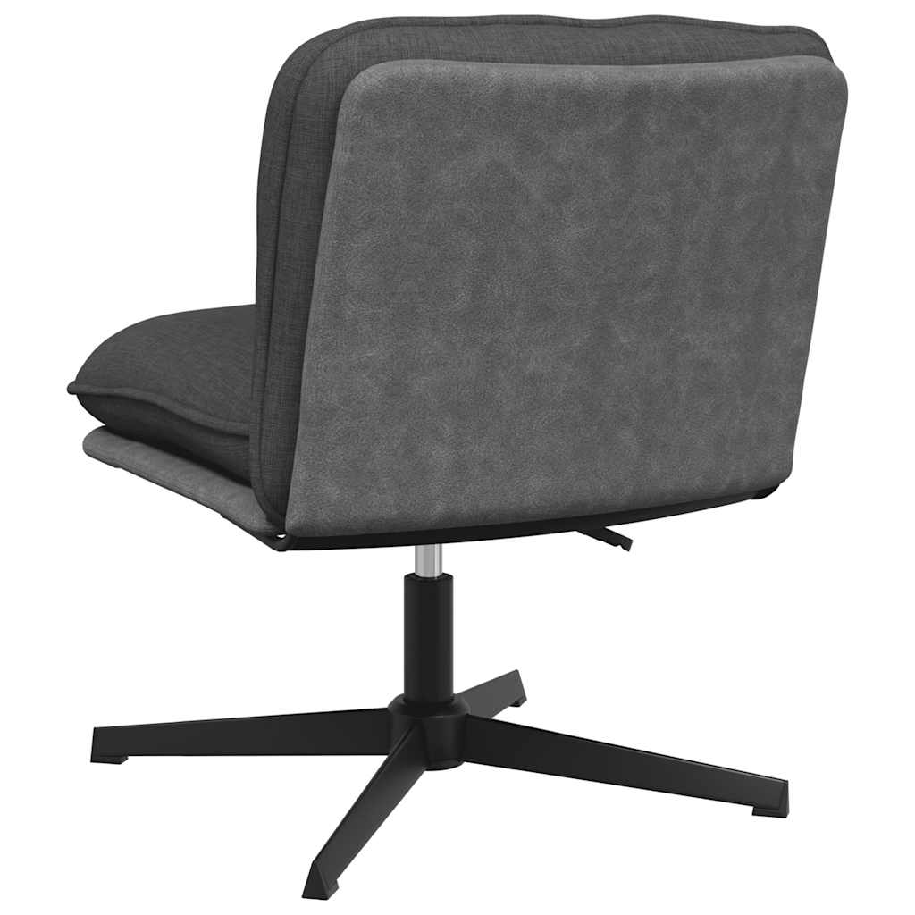 Office Chair Swivel Dark Gray Fabric