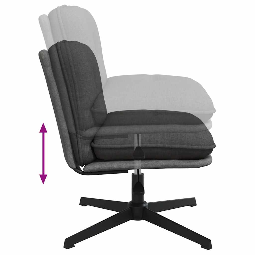 Office Chair Swivel Dark Gray Fabric