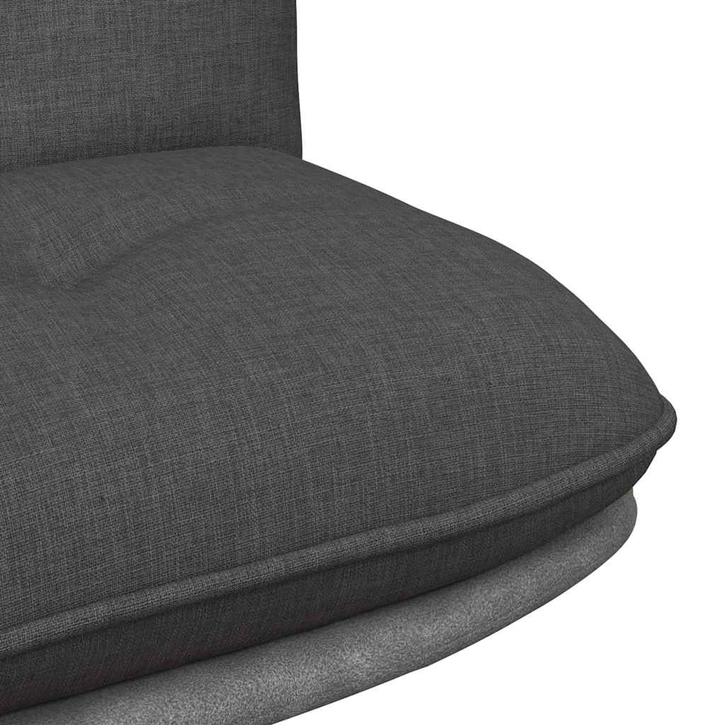 Office Chair Swivel Dark Gray Fabric