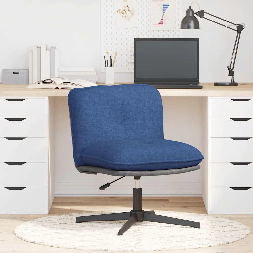 Office Chair Swivel Blue Fabric