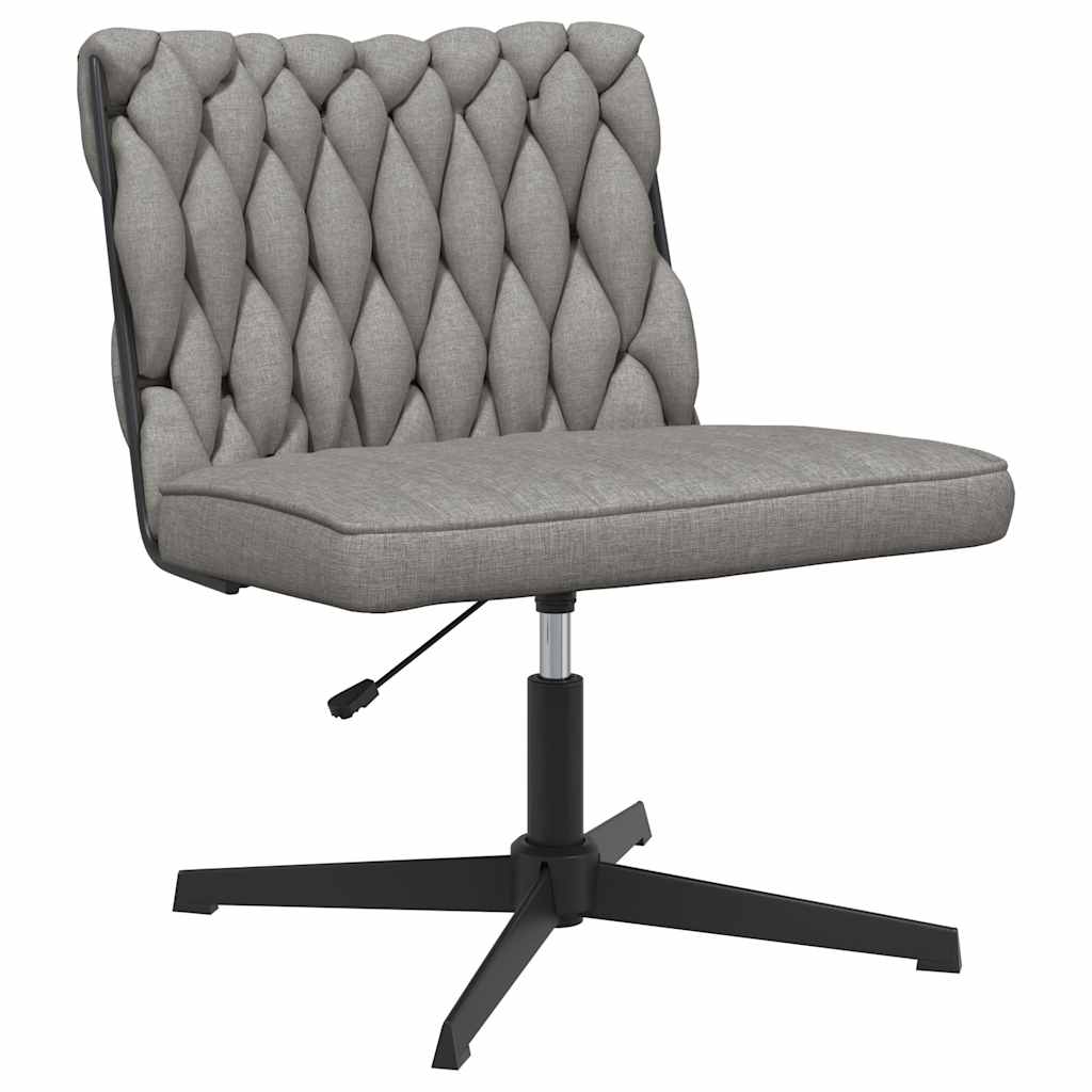 Office Chair Swivel Light Gray Fabric