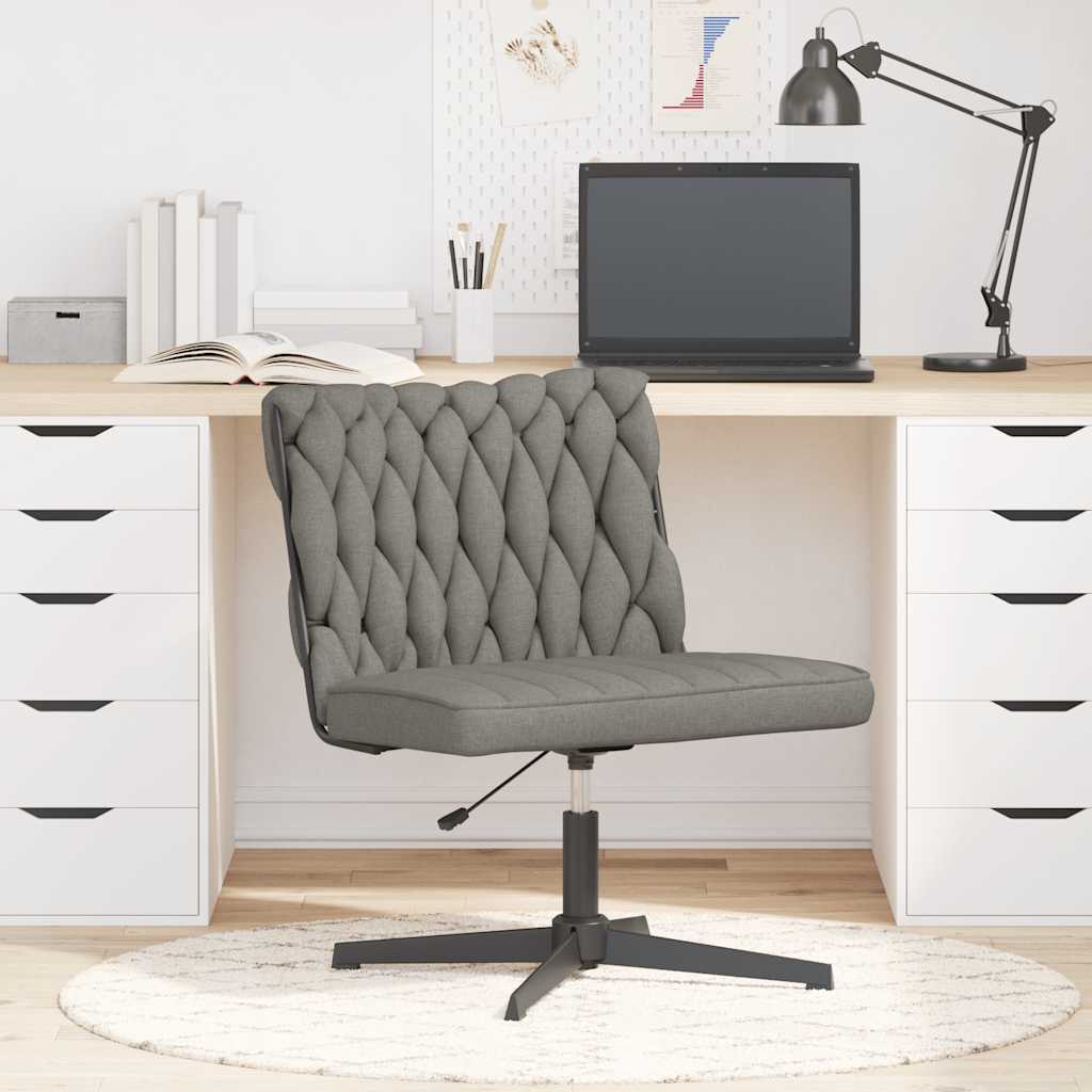 Office Chair Swivel Light Gray Fabric