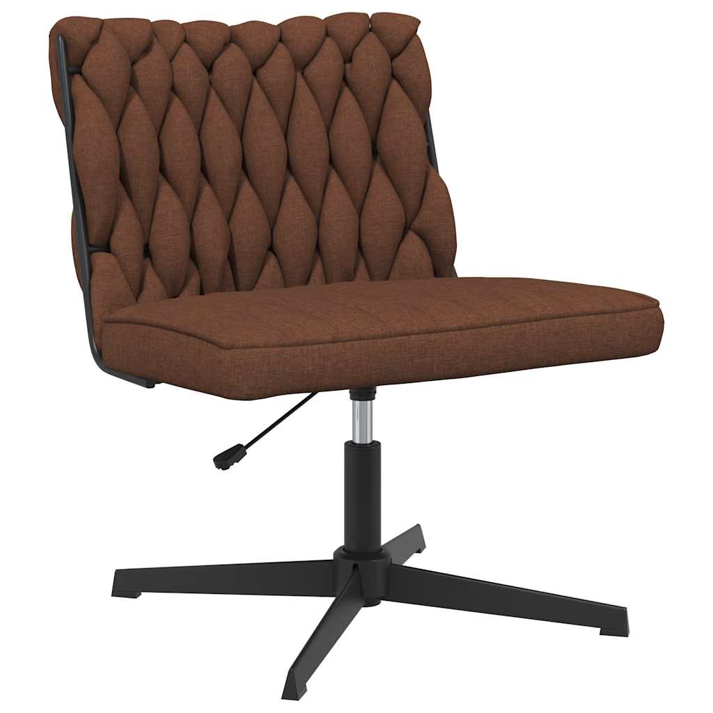 Office Chair Swivel Brown Fabric