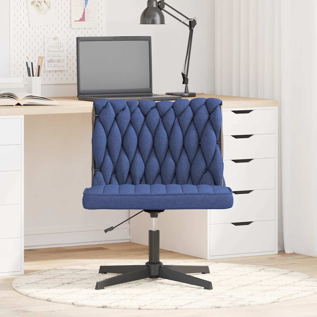 Office Chair Swivel Blue Fabric