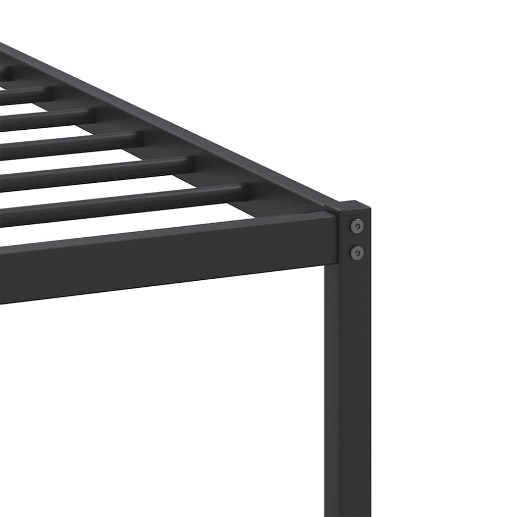 Bed frame without mattress smoked oak 75x190 cm wood material