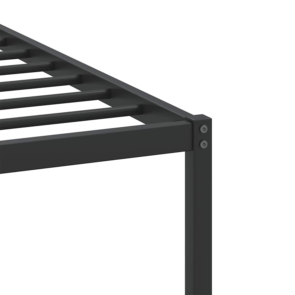 Bed frame without mattress smoked oak 90x200 cm wood material