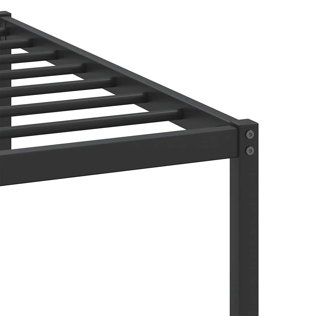 Bed frame without mattress smoked oak 100x200 cm wood material