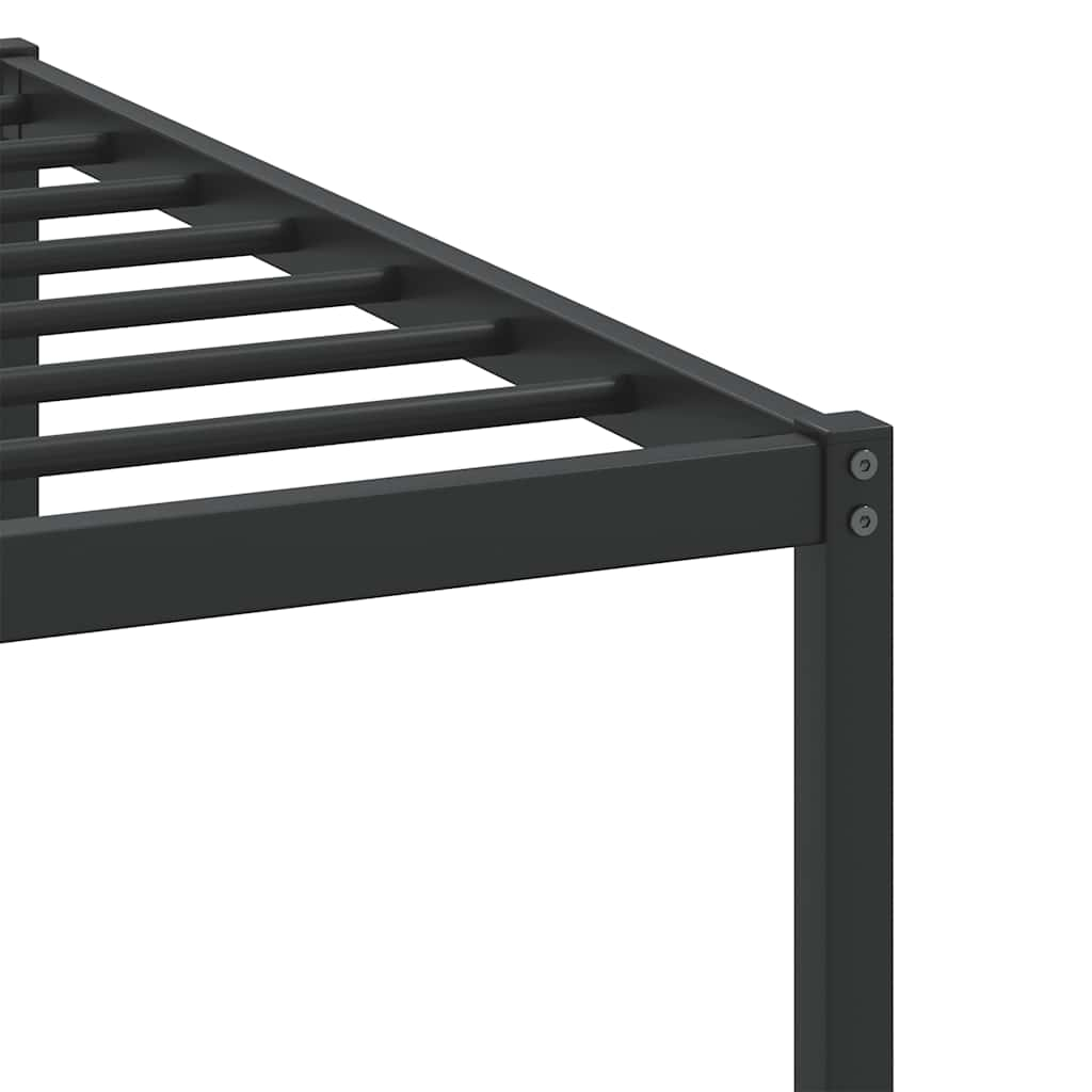 Bed frame without mattress smoked oak 107x203 cm wood material