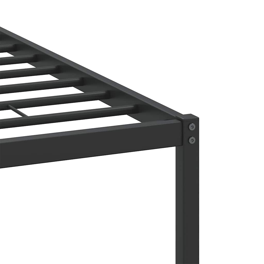 Bed frame without mattress smoked oak 137x190 cm wood material