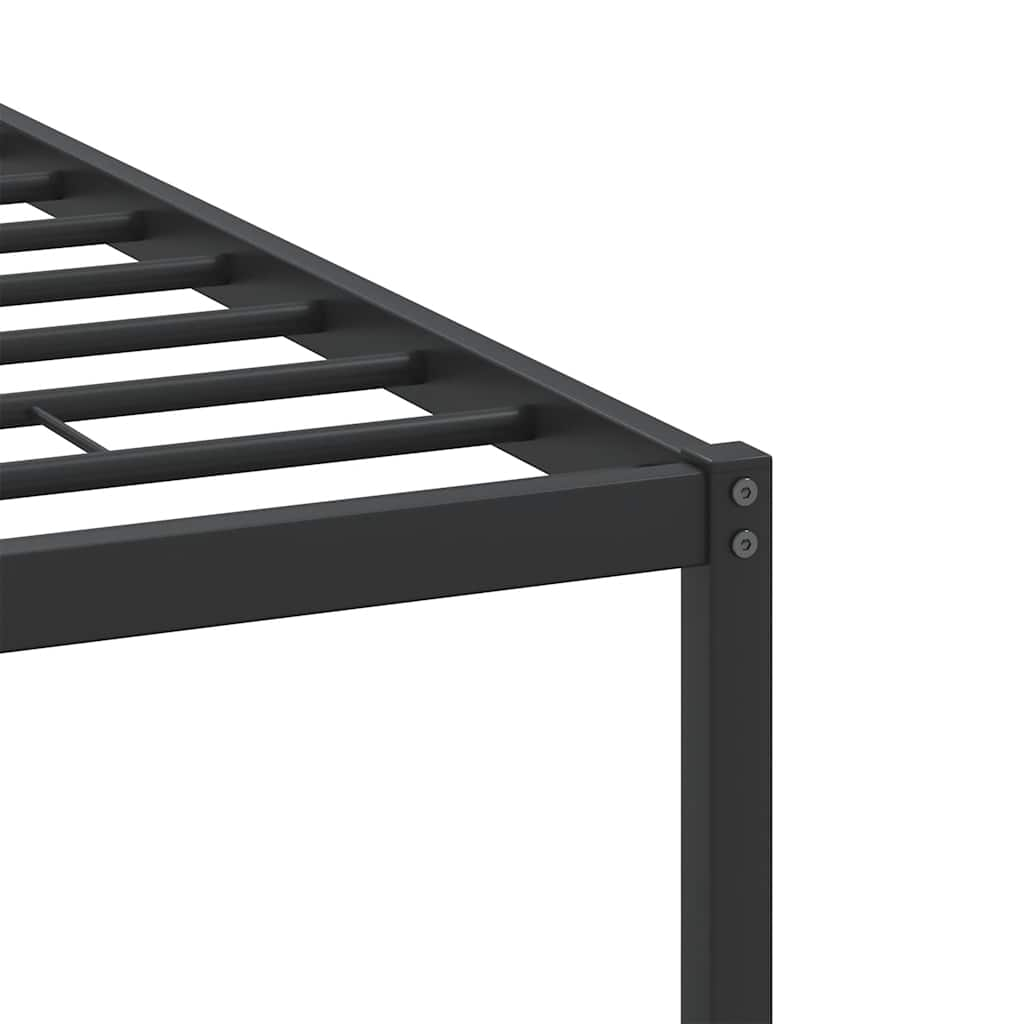 Bed frame without mattress smoked oak 150x200 cm wood material