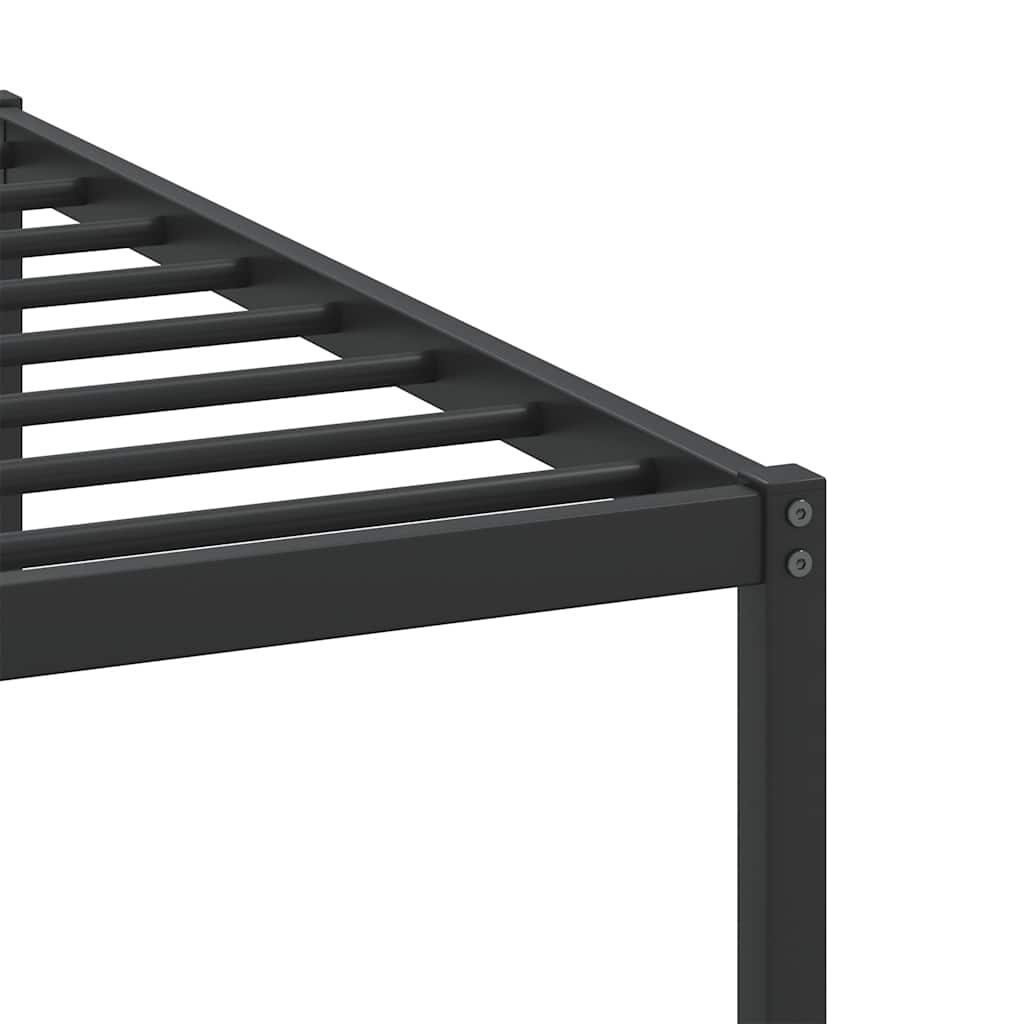 Bed frame without mattress smoked oak 183x203 cm wood material