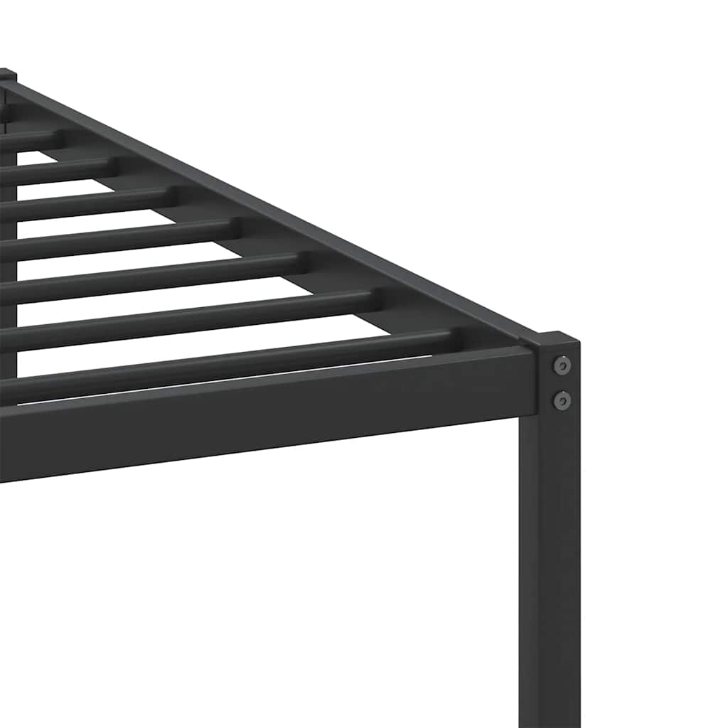 Bed frame without mattress smoked oak 193x203 cm wood material