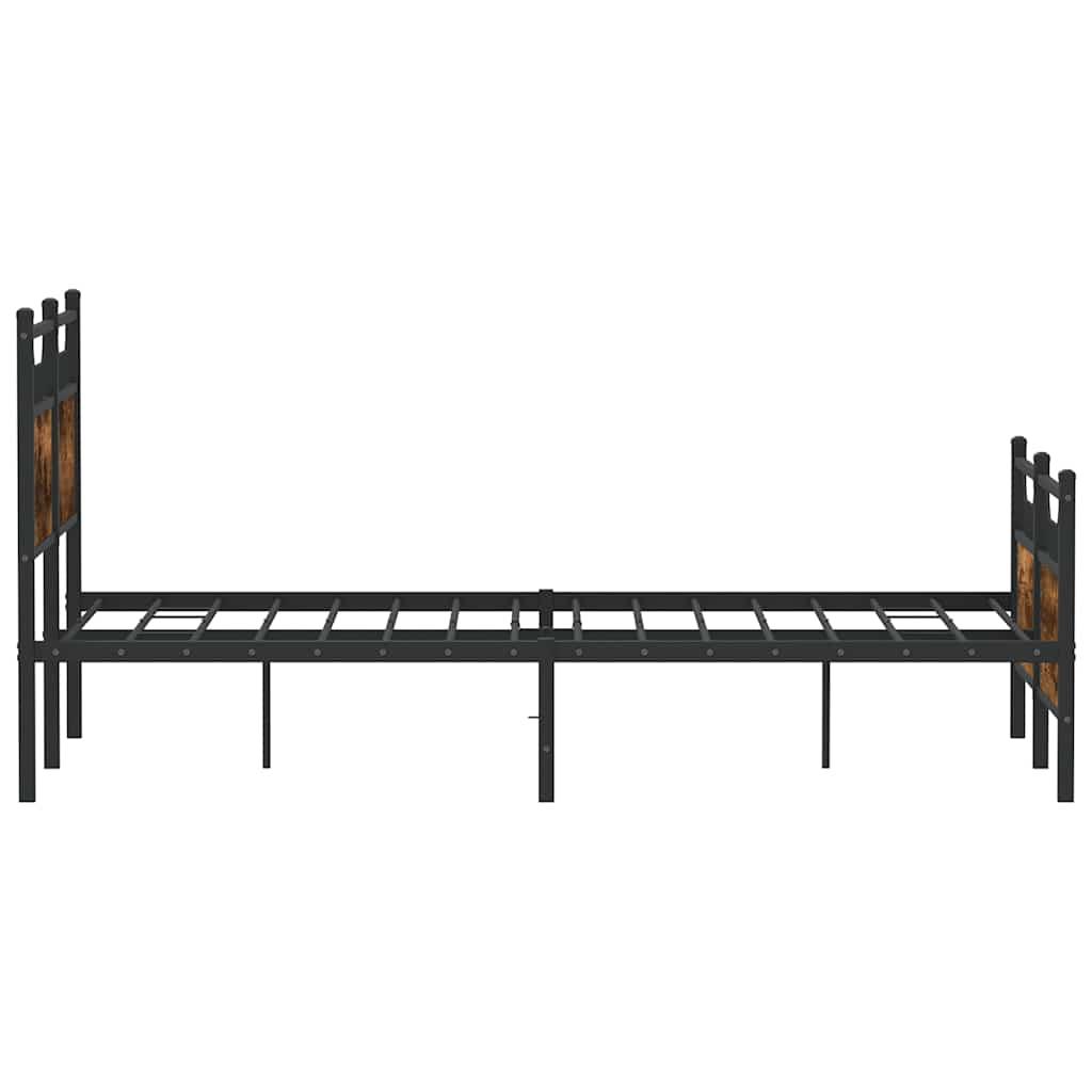 Bettgestell ohne Matratze Räuchereiche 120x190 cm Holzwerkstoff