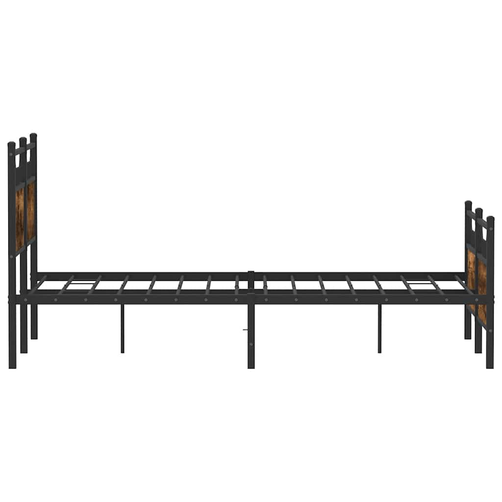 Bettgestell ohne Matratze Räuchereiche 120x200 cm Holzwerkstoff