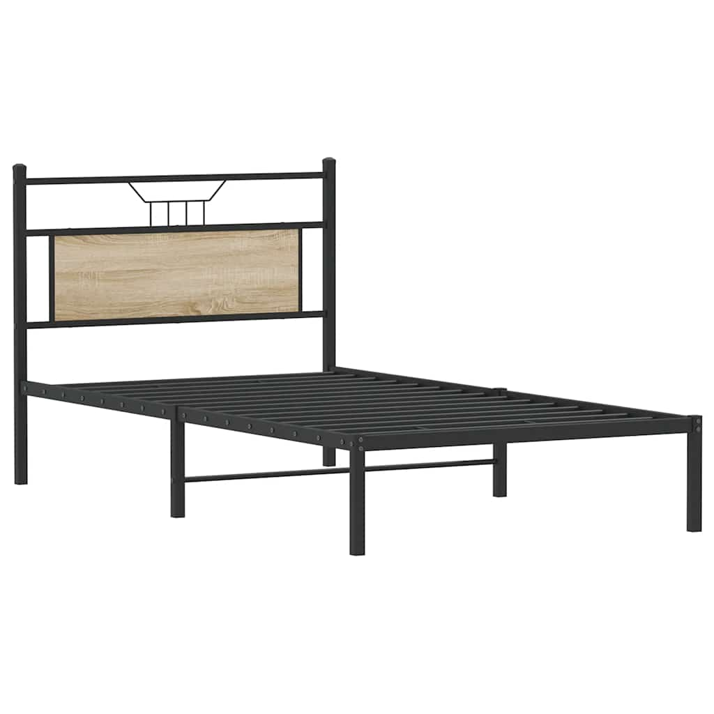 Bettgestell ohne Matratze Sonoma-Eiche 107x203 cm Holzwerkstoff