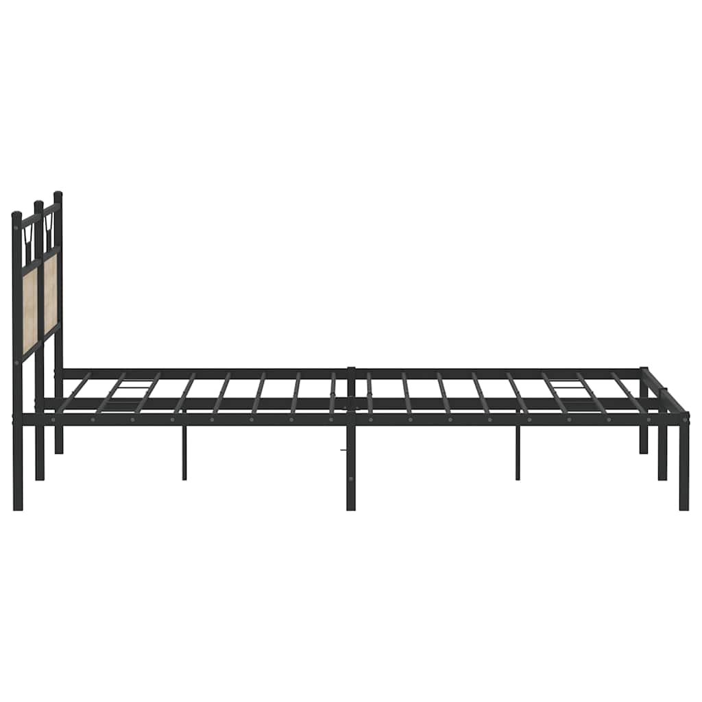 Bed frame without mattress Sonoma oak 160x200 cm wood material