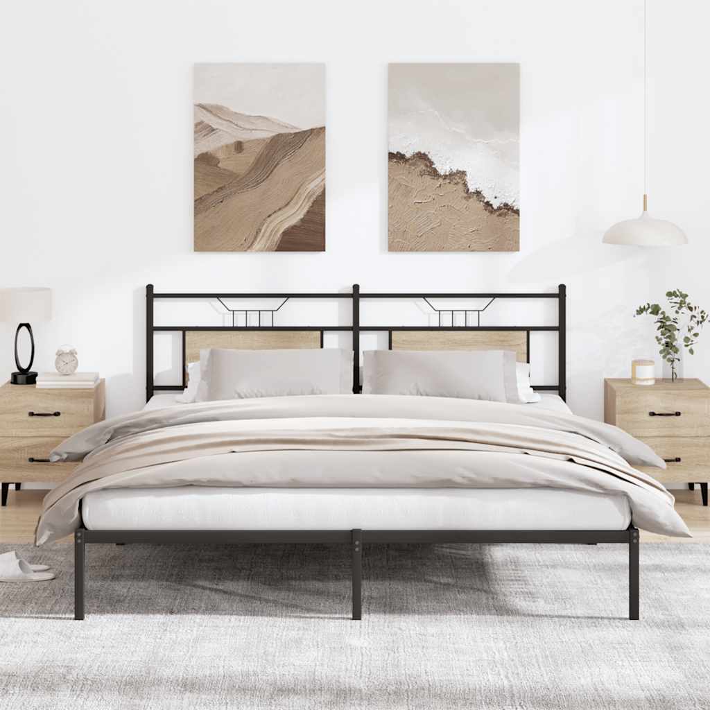 Bed frame without mattress Sonoma oak 160x200 cm wood material