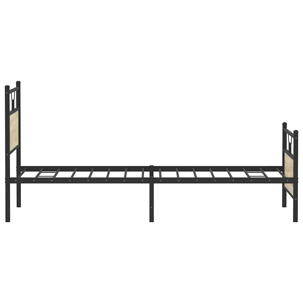 Bed frame without mattress Sonoma oak 100x190 cm wood material