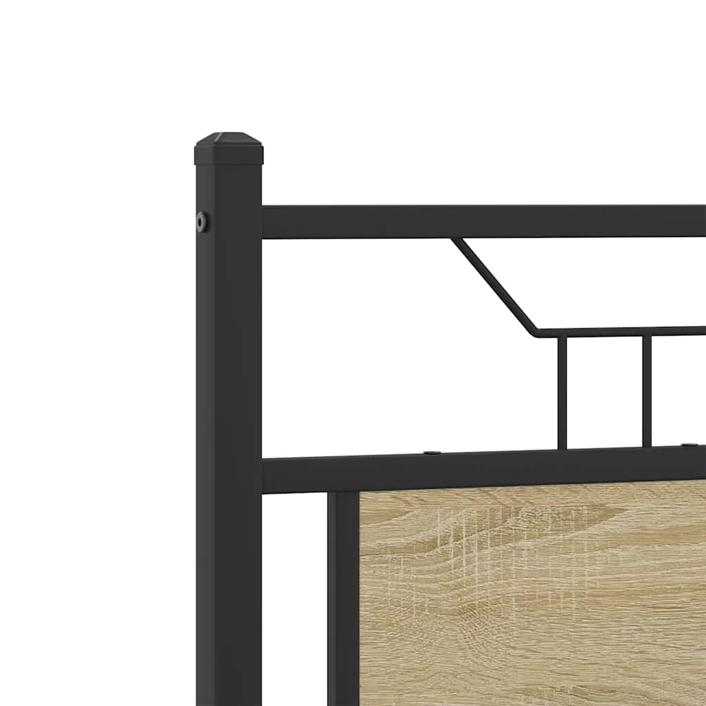 Bed frame without mattress Sonoma oak 120x190 cm wood material