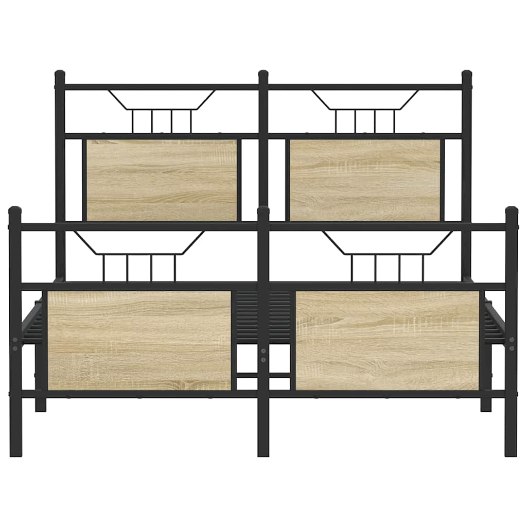 Bettgestell ohne Matratze Sonoma-Eiche 120x200 cm Holzwerkstoff