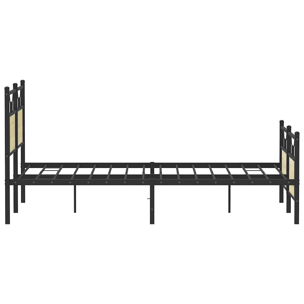 Bed frame without mattress Sonoma oak 140x190 cm wood material