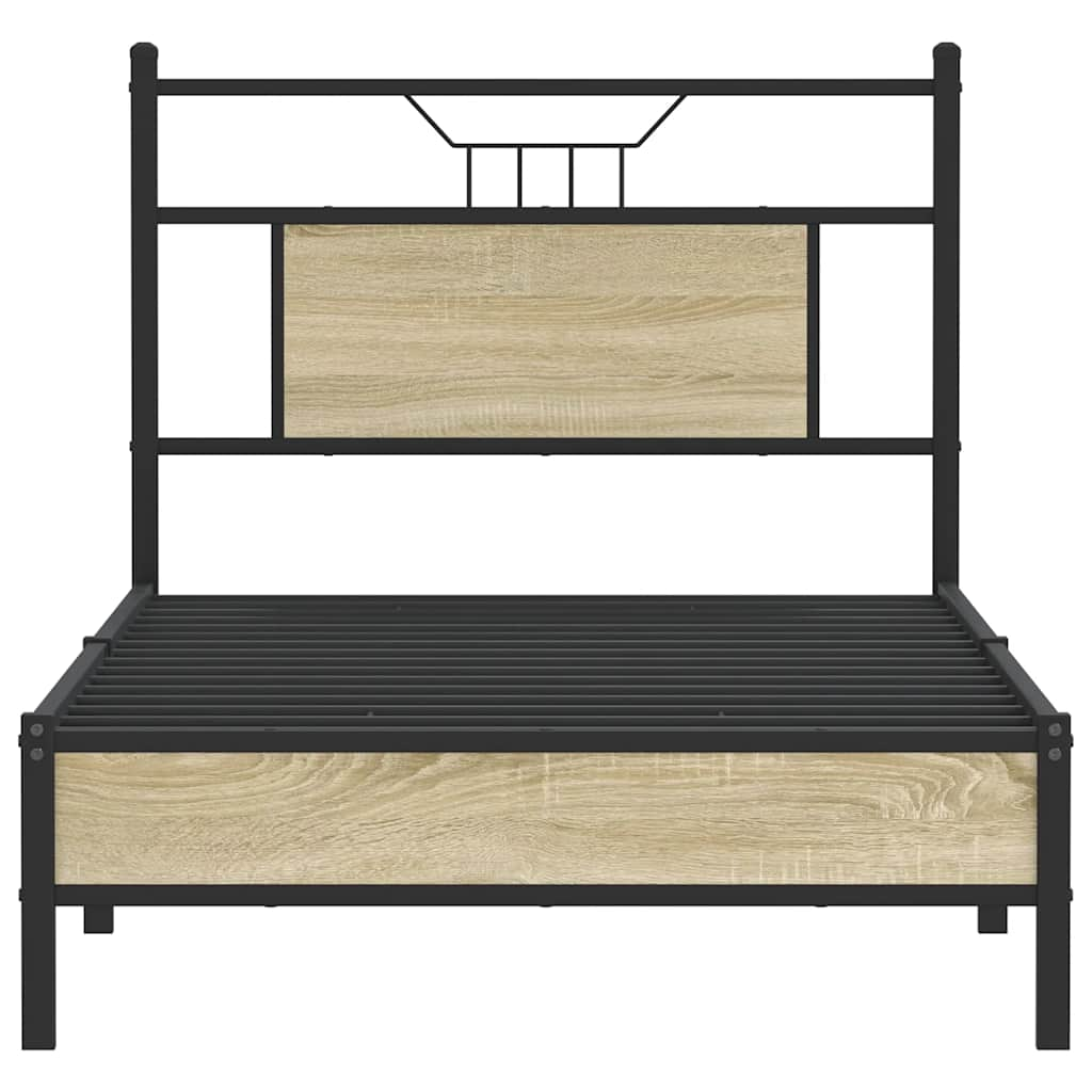 Bed frame without mattress Sonoma oak 90x190 cm wood material