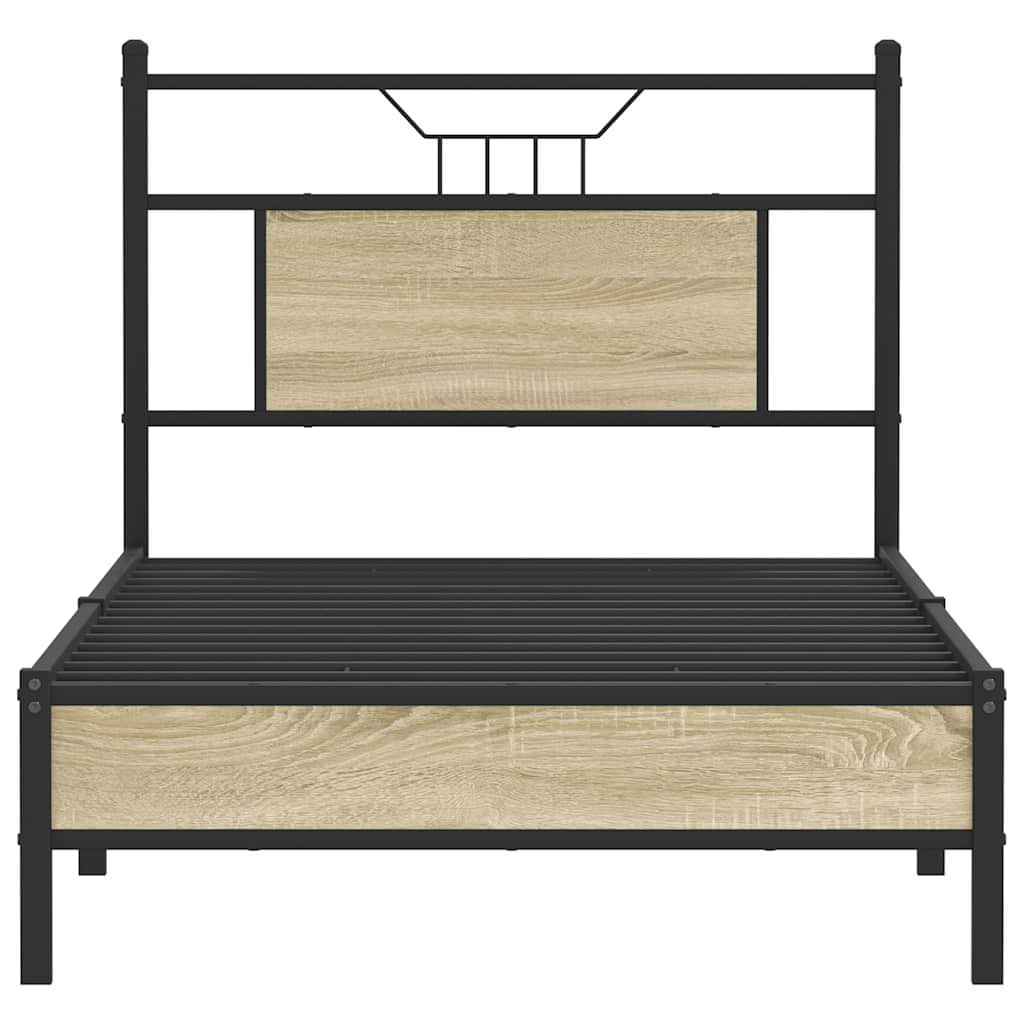 Bettgestell ohne Matratze Sonoma-Eiche 90x200 cm Holzwerkstoff