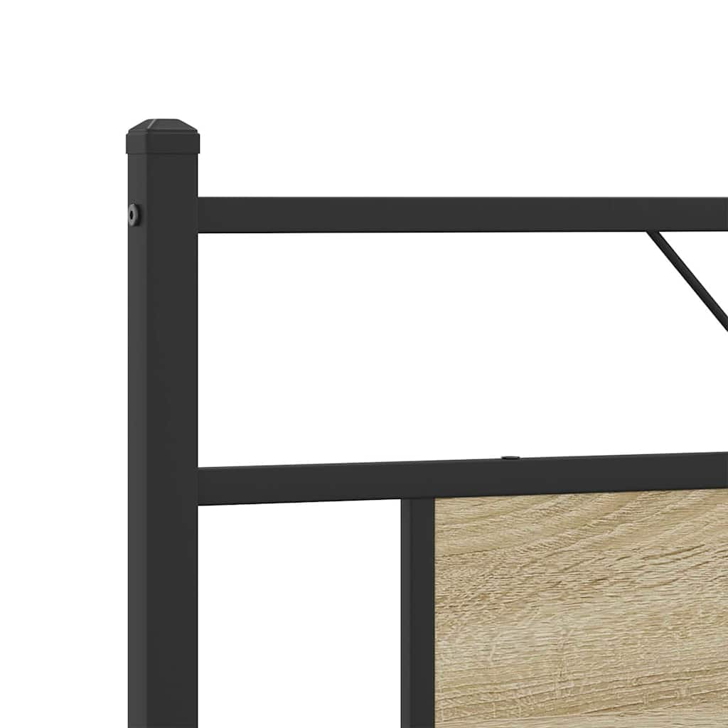 Bed frame without mattress Sonoma oak 160x200 cm wood material