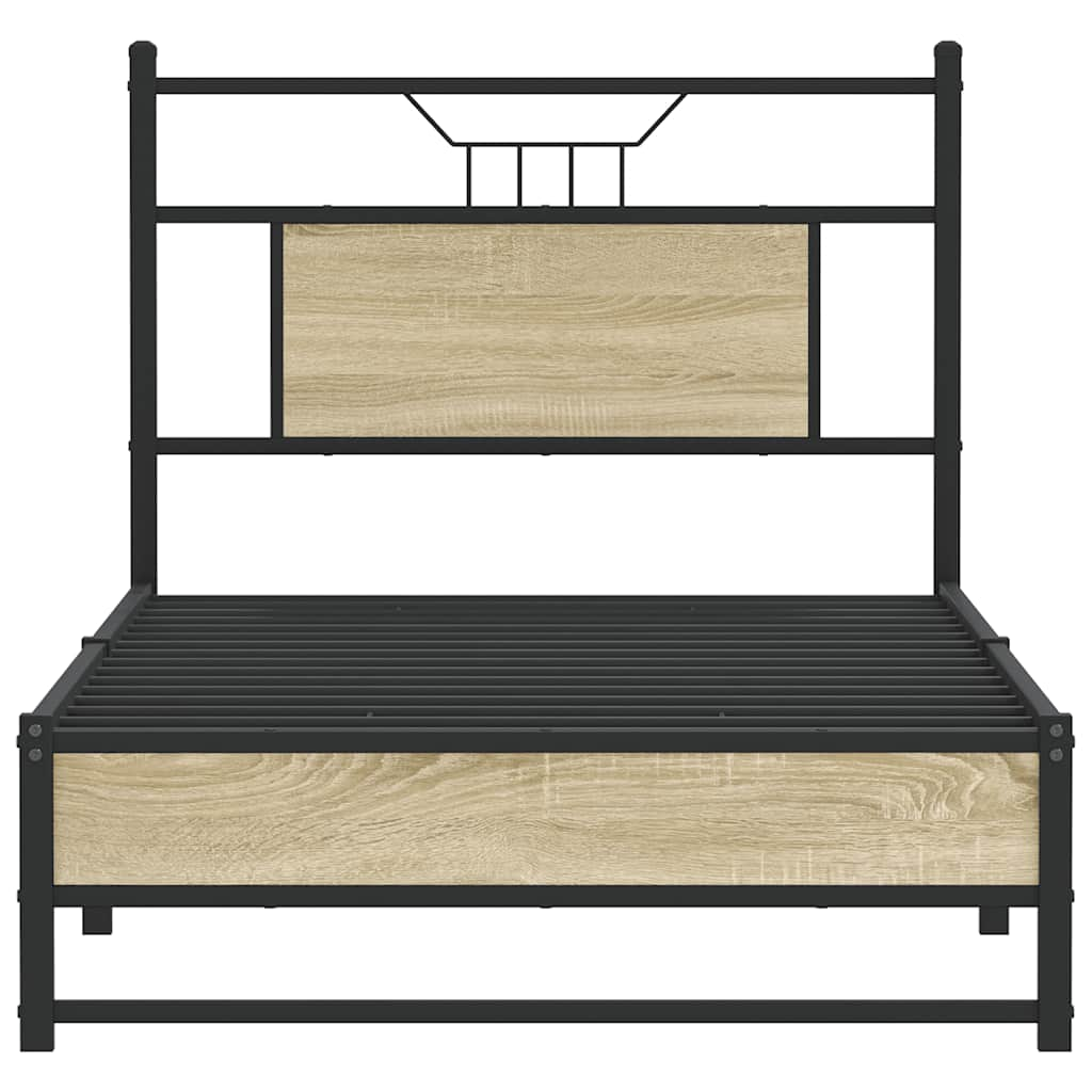 Bettgestell ohne Matratze Sonoma-Eiche 90x190 cm Holzwerkstoff