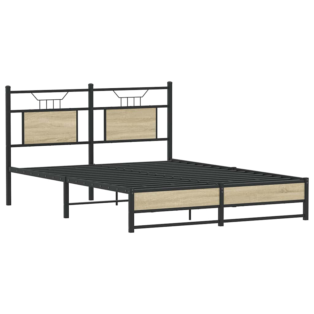 Bettgestell ohne Matratze Sonoma-Eiche 150x200 cm Holzwerkstoff