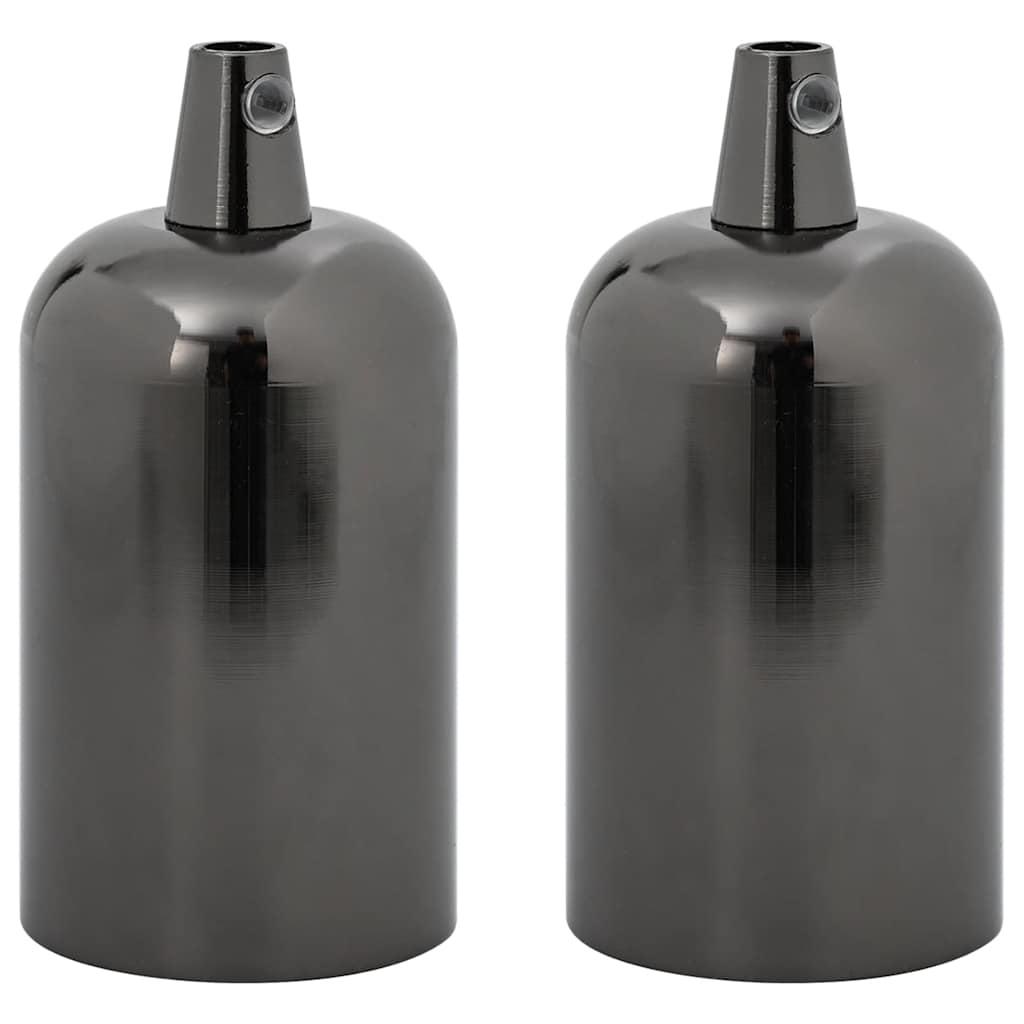 Lamp holders 2 pcs. Glossy Black E27