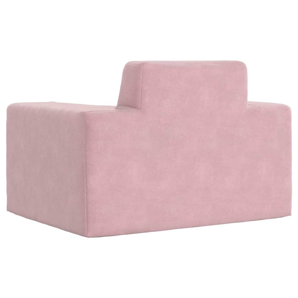 Children's Sofa Pink Soft Plush