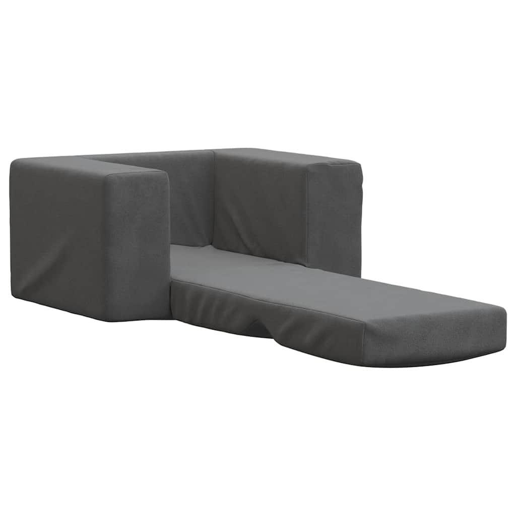 Sofa Bed for Children Anthracite Soft Plush