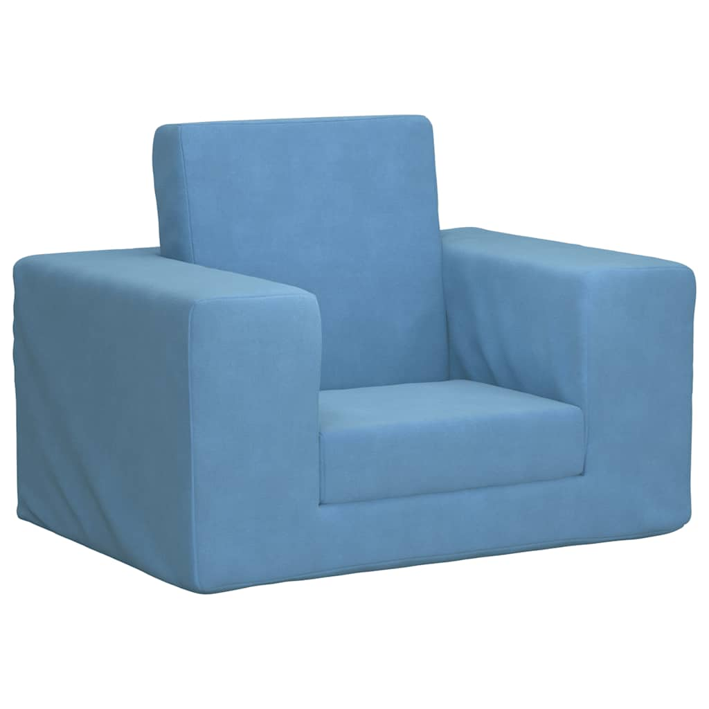 Sofa Bed for Children Blue Soft Plush