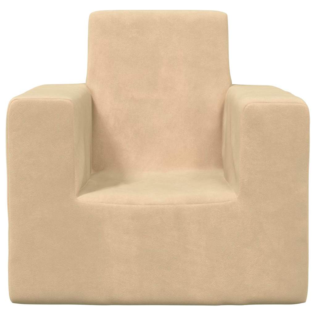 Children's Sofa Cream Soft Plush