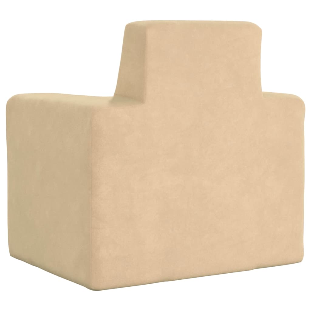 Children's Sofa Cream Soft Plush