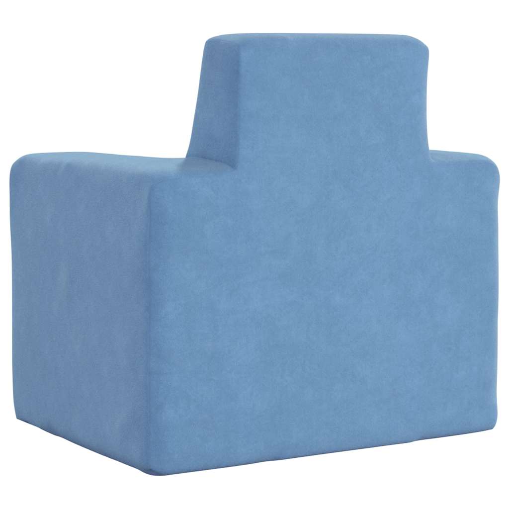 Children's Sofa Blue Soft Plush