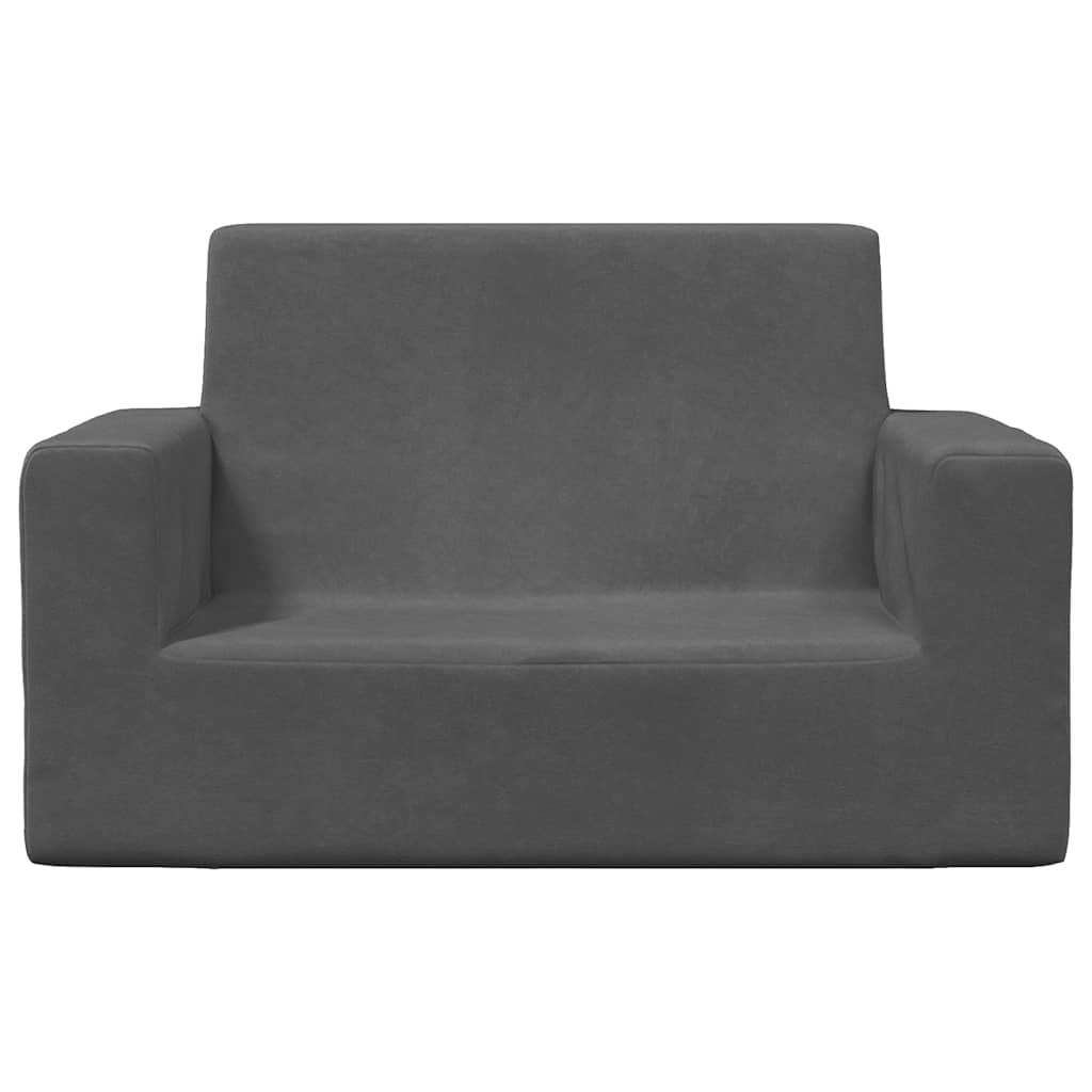 Children's Sofa 2-Seater Anthracite Soft Plush