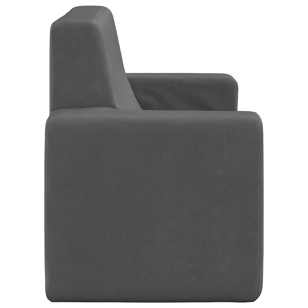 Children's Sofa 2-Seater Anthracite Soft Plush