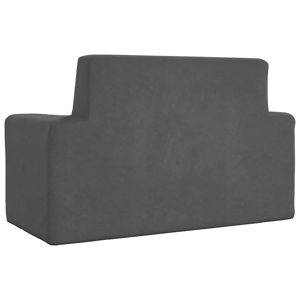 Children's Sofa 2-Seater Anthracite Soft Plush