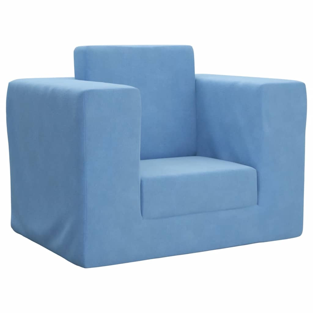 Sofa Bed for Children Blue Soft Plush