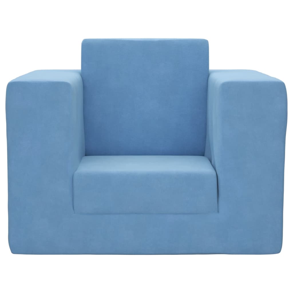 Sofa Bed for Children Blue Soft Plush